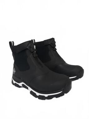 Muck Boot Apex Mid Zip Women's Size 6 Black White Waterproof Hiking Winter Boots